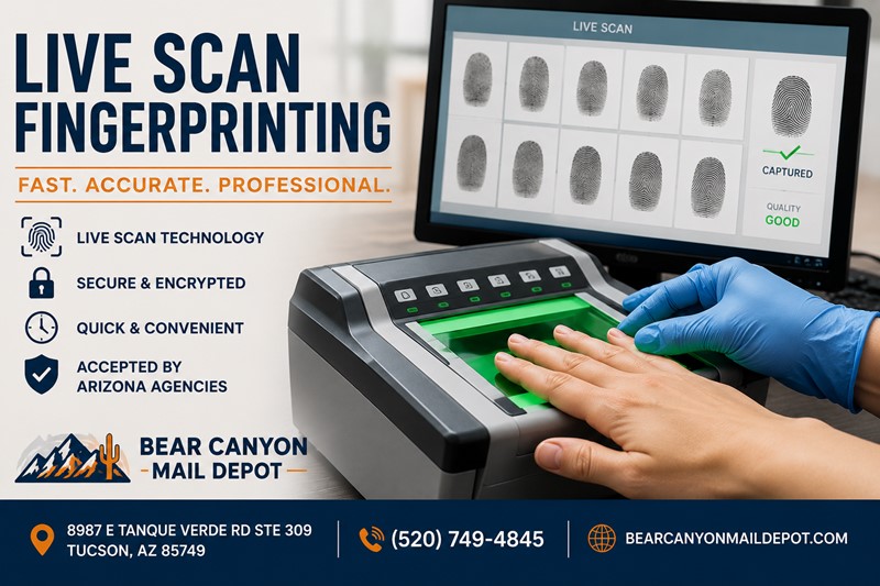 Live Scan Fingerprinting in Tucson AZ